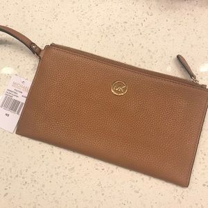 NWT Leather Michael Kors Large Clutch / Wristlet